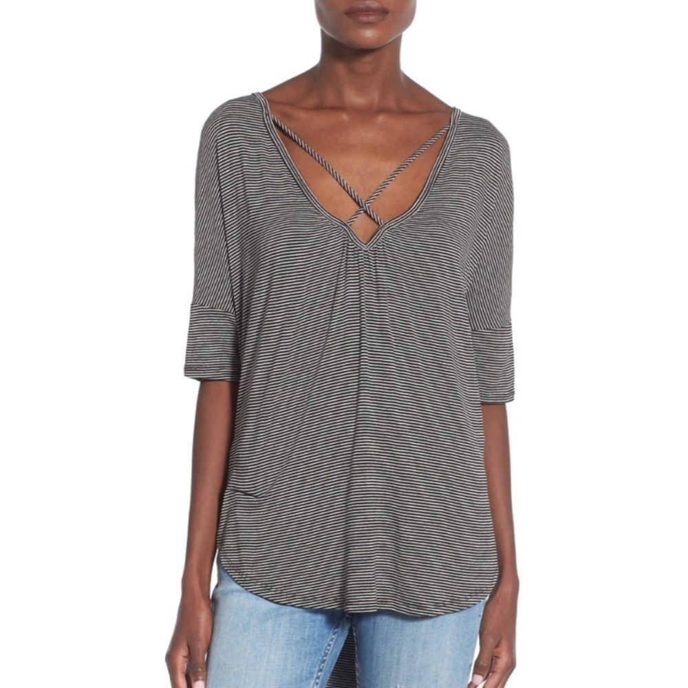 NWT | Lush | Cross Front Oversize Tee | XS